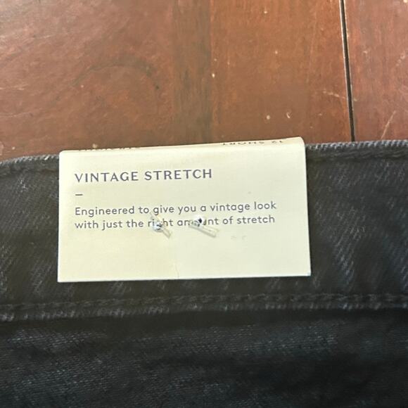 Universal Thread Jeans Womens 12S Short Black Vintage Straight Stretch Jeans NEW - Picture 10 of 16